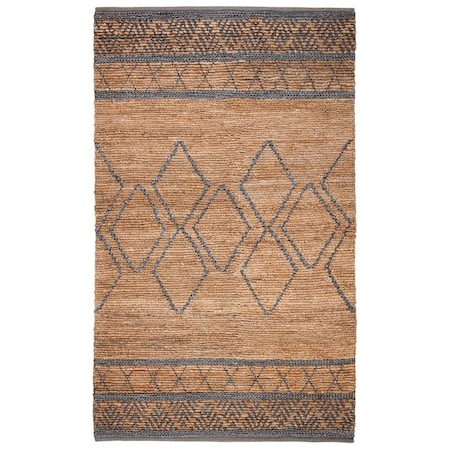 Safavieh 4 x 6 ft. Natural Fiber Hand Loomed Rectangle Area Rug Beige & Grey NF957B-4